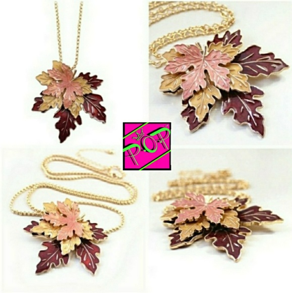 Fall leaf necklace - Picture 2 of 4